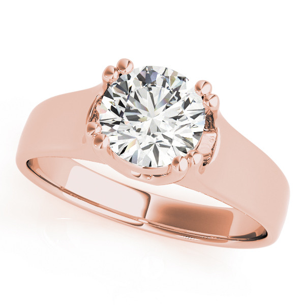 0.1 Ct Natural Round Cut Maddie  Solitaire Diamond Rings