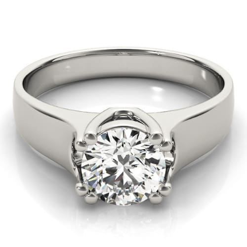 0.1 Ct Natural Round Cut Maddie  Solitaire Diamond Rings