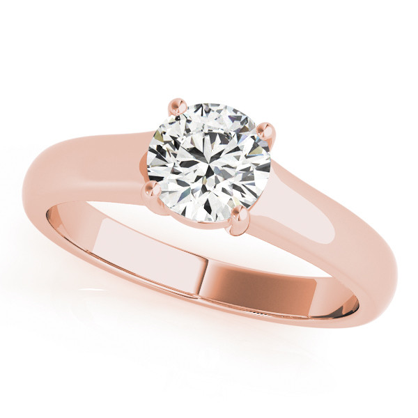 0.1 Ct Natural Round Cut Maliah  Solitaire Diamond Rings