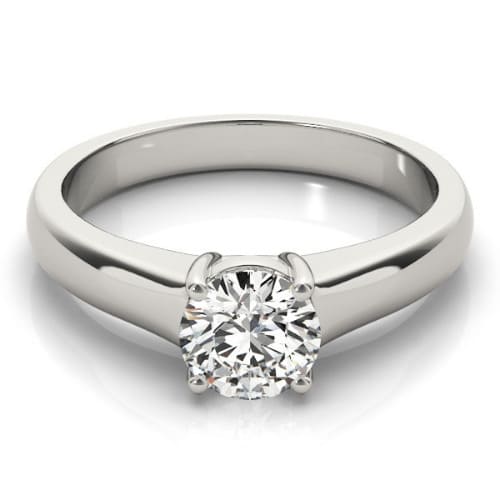 0.1 Ct Natural Round Cut Maliah  Solitaire Diamond Rings