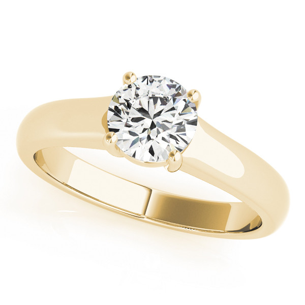 0.1 Ct Natural Round Cut Maliah  Solitaire Diamond Rings