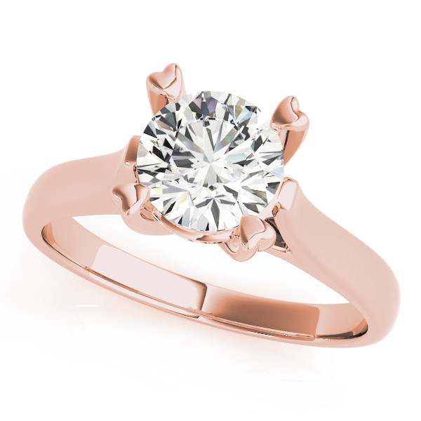 0.1 Ct Natural Round Cut Mikaela  Solitaire Diamond Rings