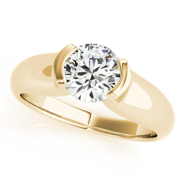 0.1 Ct Lab-Created Round Cut Meilani  Solitaire Diamond Rings in Silver 925