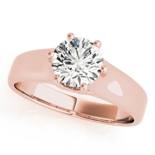 0.1 Ct Natural Round Cut Madalynn  Solitaire Diamond Rings