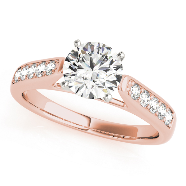 SunshineDiamonds Side Stone Engagement Rings in 9K Rose