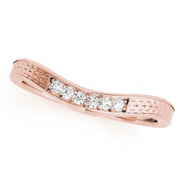 Rosarina Lab Grown Diamond Rose Gold Pave set Women's Wedding Ring
