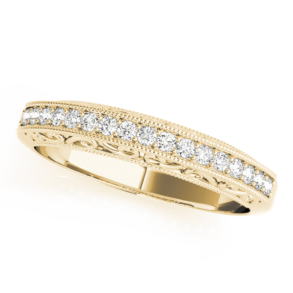 Austinya Natural Yellow Gold Pave set  Diamond Ring