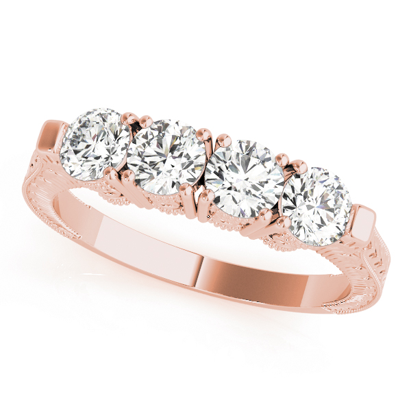Leorenza Lab Grown Rose Gold 4 Prong set Cluster Diamond Ring