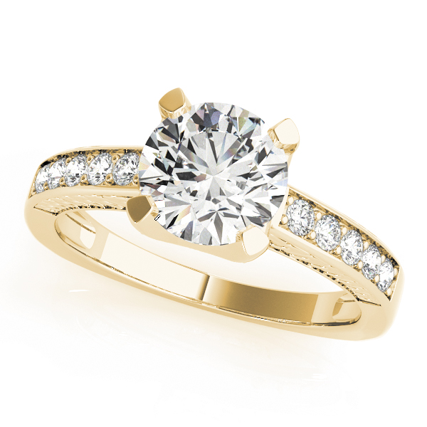 SunshineDiamonds Side Stone Engagement Rings in 9K