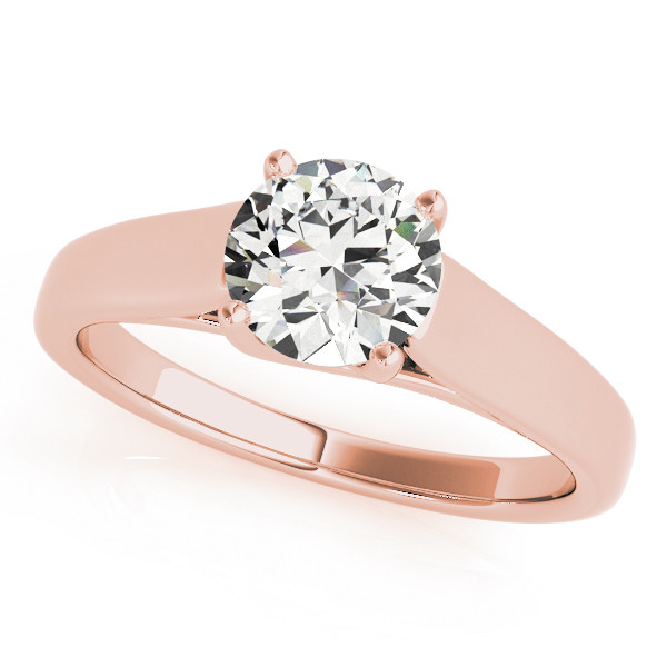0.1 Ct Natural Round Cut Merrit  Solitaire Diamond Rings