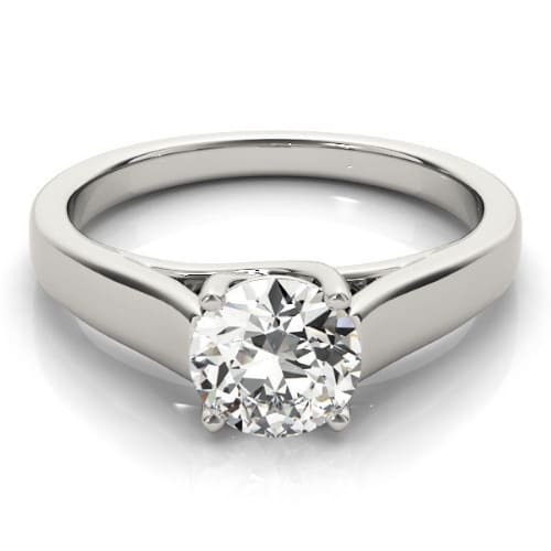 0.1 Ct Natural Round Cut Merrit  Solitaire Diamond Rings