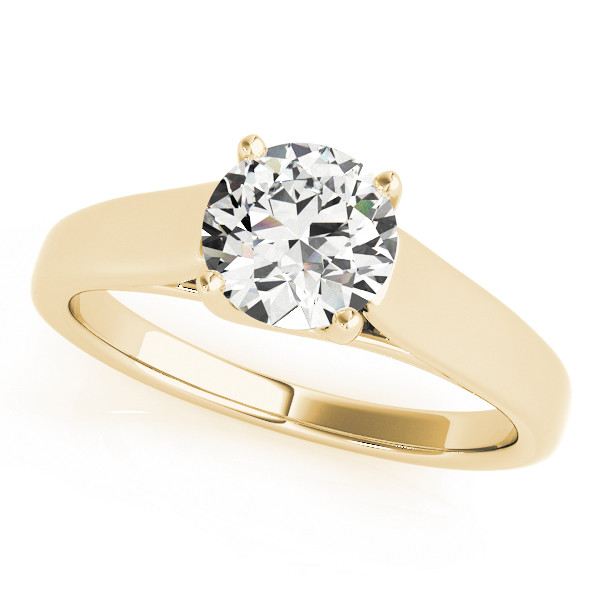 0.1 Ct Natural Round Cut Merrit  Solitaire Diamond Rings