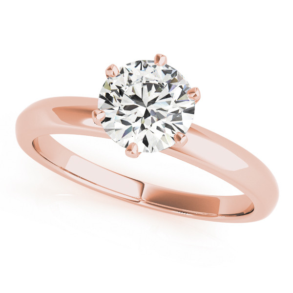 0.1 Ct Lab-Created Diamond Round Cut Mazie  Classic Solitaire Engagement Rings in Silver 925
