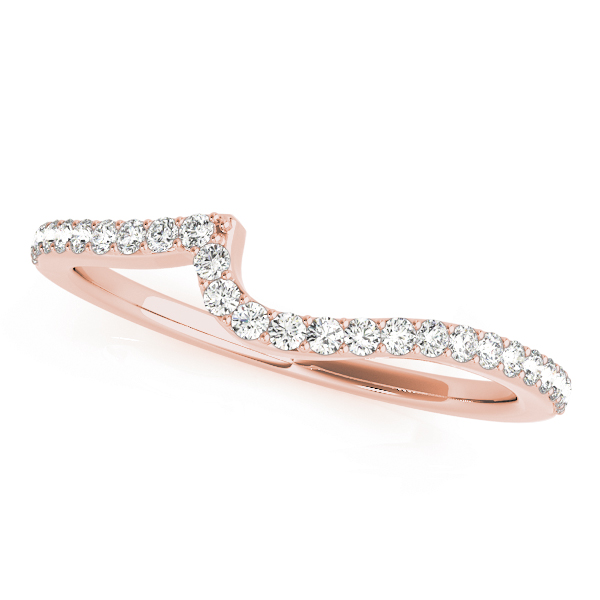 Xandria Round Cut Pavé-Set Shaped Women’s Diamond Wedding Ring