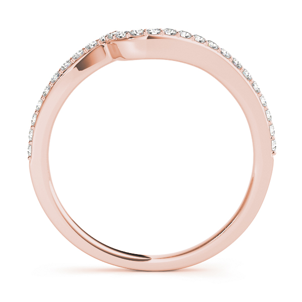 Xandria Round Cut Pavé-Set Shaped Women’s Diamond Wedding Ring | Sunshine Diamonds