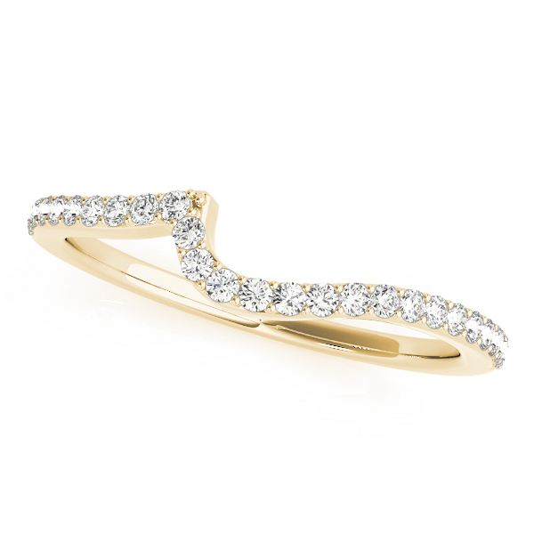 Xandria Round Cut Pavé-Set Shaped Women’s Diamond Wedding Ring