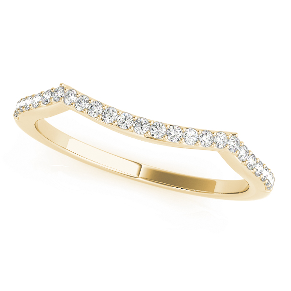 Hency Lab Grown Diamond Yellow Gold Shared Prong Set Shaped Women's Wedding Ring