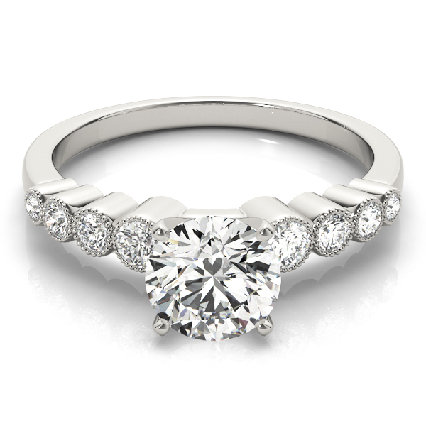 0.2 Ct Lab-Created Diamond Round Cut Adlina  Halo Engagement Rings in Silver 925