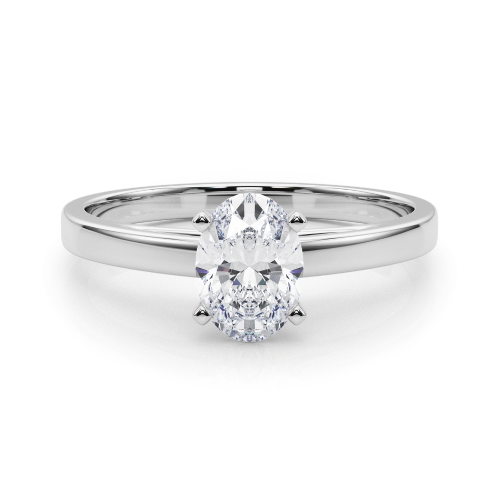Allena Natural 4 Prong  Solitaire Diamond Ring
