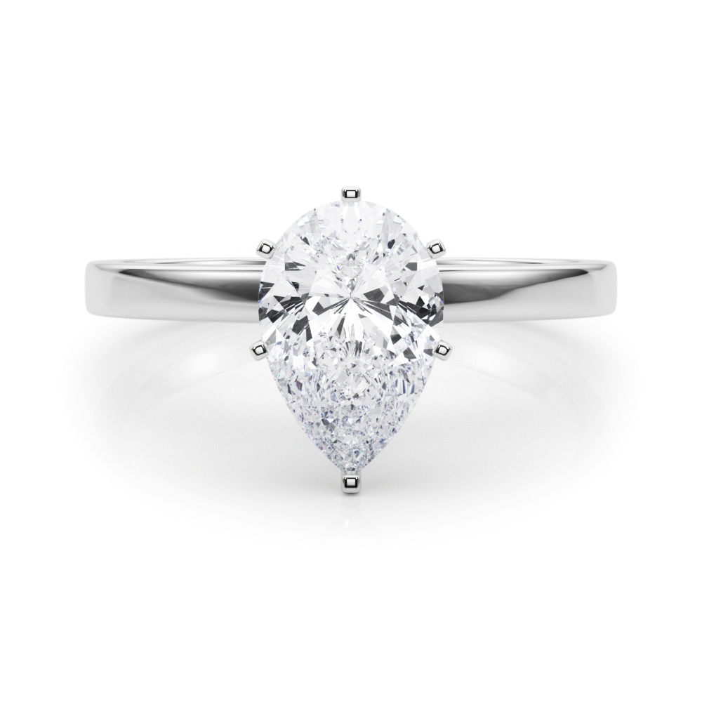 Allena Natural 4 Prong  Solitaire Diamond Ring