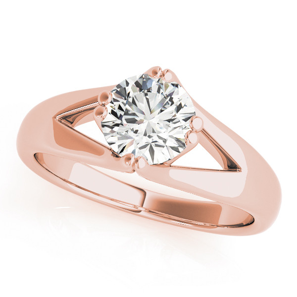 SunshineDiamonds Classic Solitaire Diamond Rings in 9K Rose