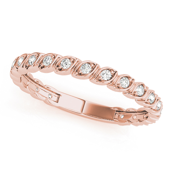 Jenslyn Lab Grown Rose Gold Bezel Set Diamond for Women Wedding Ring