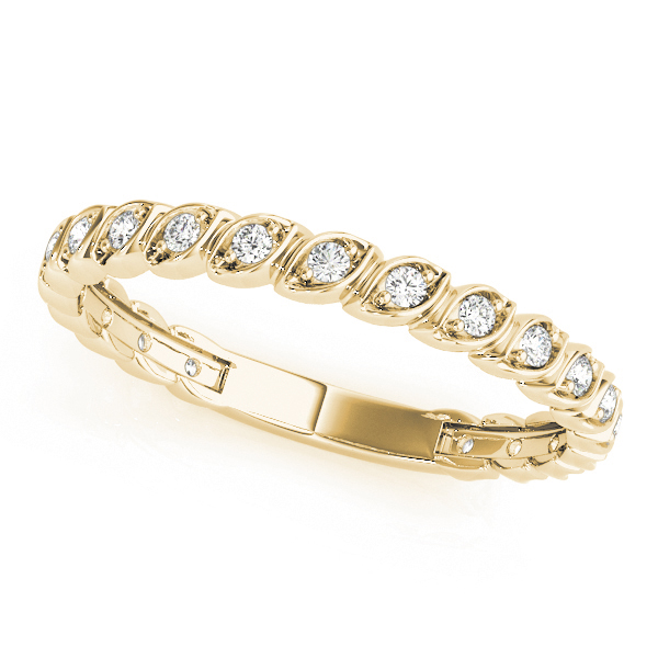 Jenslyn Lab Grown Yellow Gold Bezel Set Diamond for Women Wedding Ring