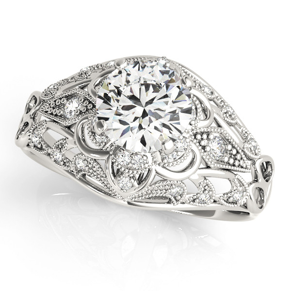 0.2 Ct Natural Round Cut Jadore Halo Diamond Rings in Silver 925
