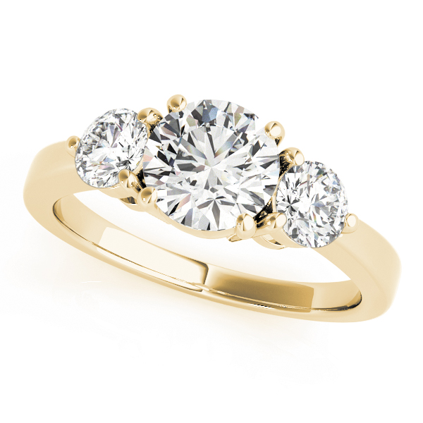 0.2 Ct Lab-Created Diamond Round Cut Wagner  Trilogy Engagement Rings in Silver 925