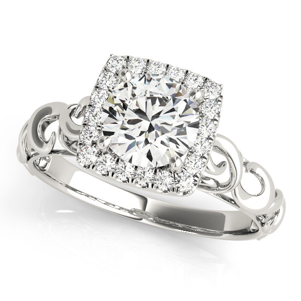 0.2 Ct Natural Round Cut Kinsey  Halo Diamond Rings in Silver 925