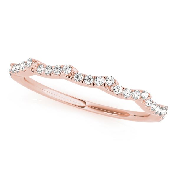 Adlina Lab Grown Diamond Rose Gold Shared Prong Set Shaped Women's Wedding Ring
