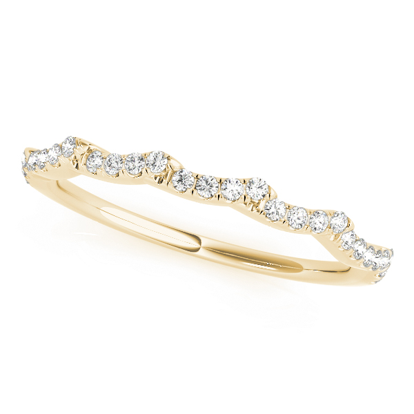 Adlina Lab Grown Diamond Yellow Gold Shared Prong Set Shaped Women's Wedding Ring