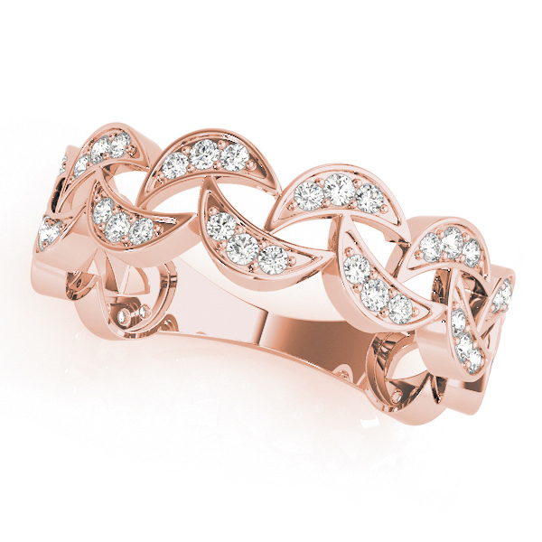 Gren Natural Rose Gold Pave set Diamond for Women Wedding Ring