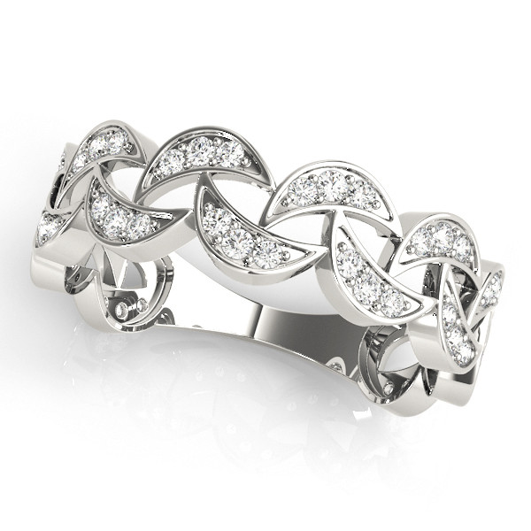 Gren Natural White Gold Pave set Diamond for Women Wedding Ring