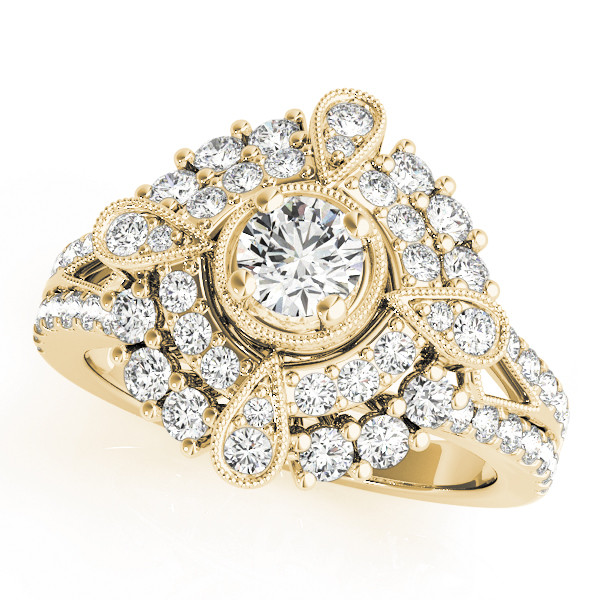 0.2 Ct Natural Round Cut Kiari  Halo Diamond Rings in Silver 925