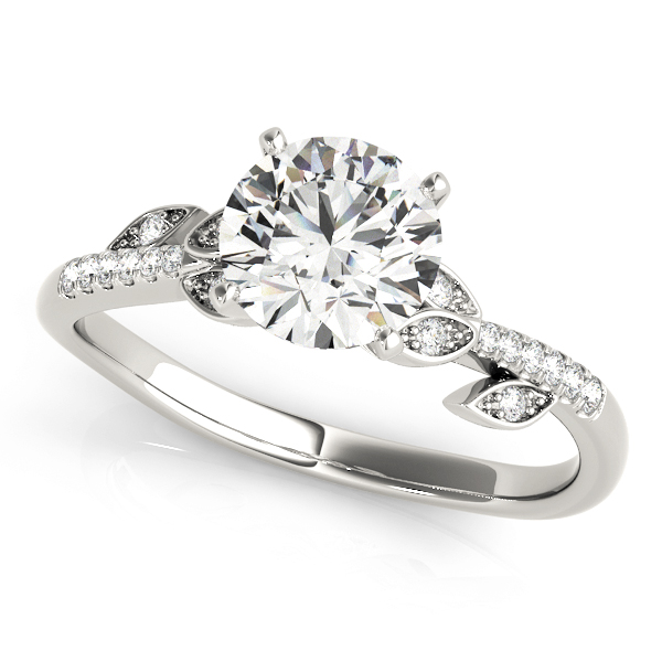 0.2 Ct Lab Grown Diamond Round Cut Johanna  Side Stone Engagement Rings in Silver 925