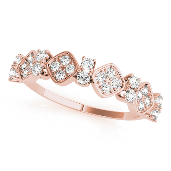 Crena Natural Rose Gold Pave set Diamond for Women Wedding Ring