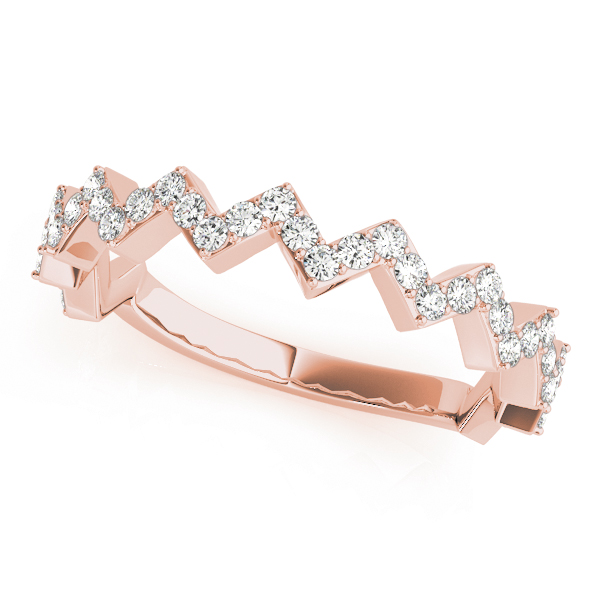 Aldrena Natural Rose Gold Pave set Diamond for Women Wedding Ring
