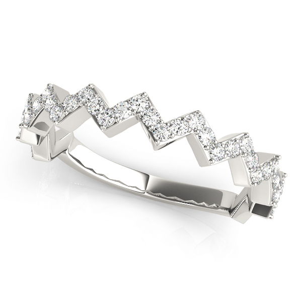 Aldrena Natural White Gold Pave set Diamond for Women Wedding Ring