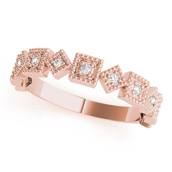 Albretta Lab Grown Rose Gold Pave set Diamond for Women Wedding Ring