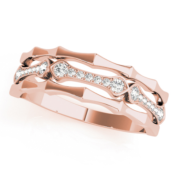 SunshineDiamonds Diamond Wedding  for Women Wedding Rings in 9K Rose Gold and 0.15 Carat Lab Grown Diamond