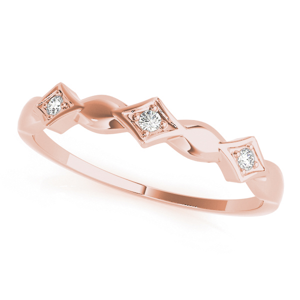 SunshineDiamonds Diamond Wedding  for Women Wedding Rings in 9K Rose Gold and 0.10 Carat Lab Grown Diamond