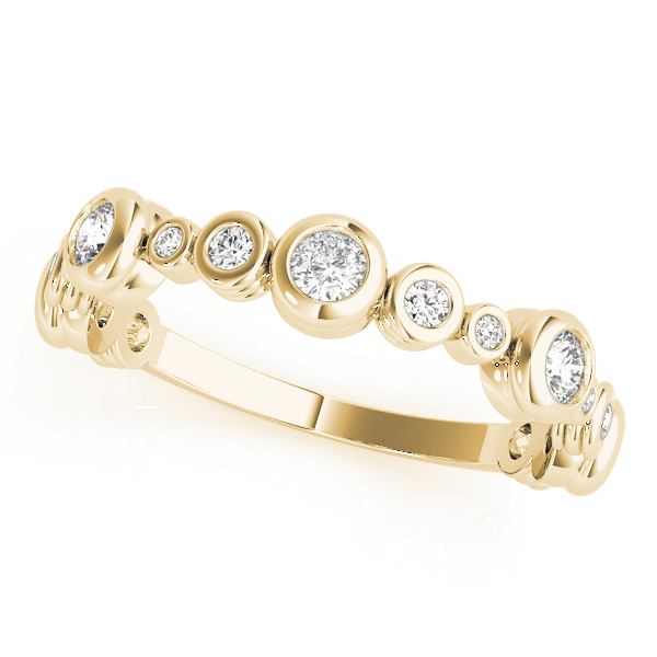 Freeda Natural Diamond Bezel Set Wedding Ring
