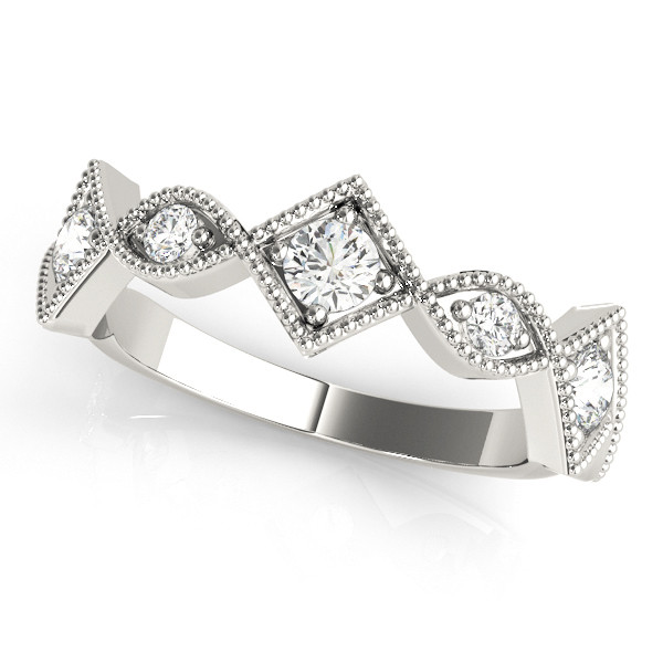 Brenetta Lab-Created Diamond Bezel Set Wedding Ring
