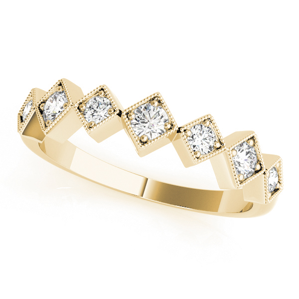 Aldrenna Lab-Created Diamond Bezel Set Wedding Ring