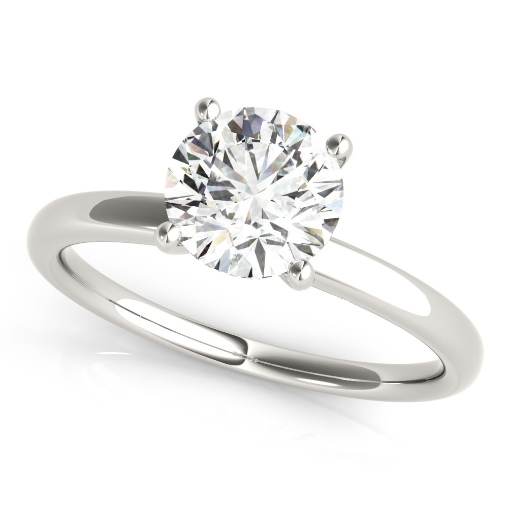 0.2 Ct Natural Round Cut Lilian Halo Diamond Rings in Silver 925