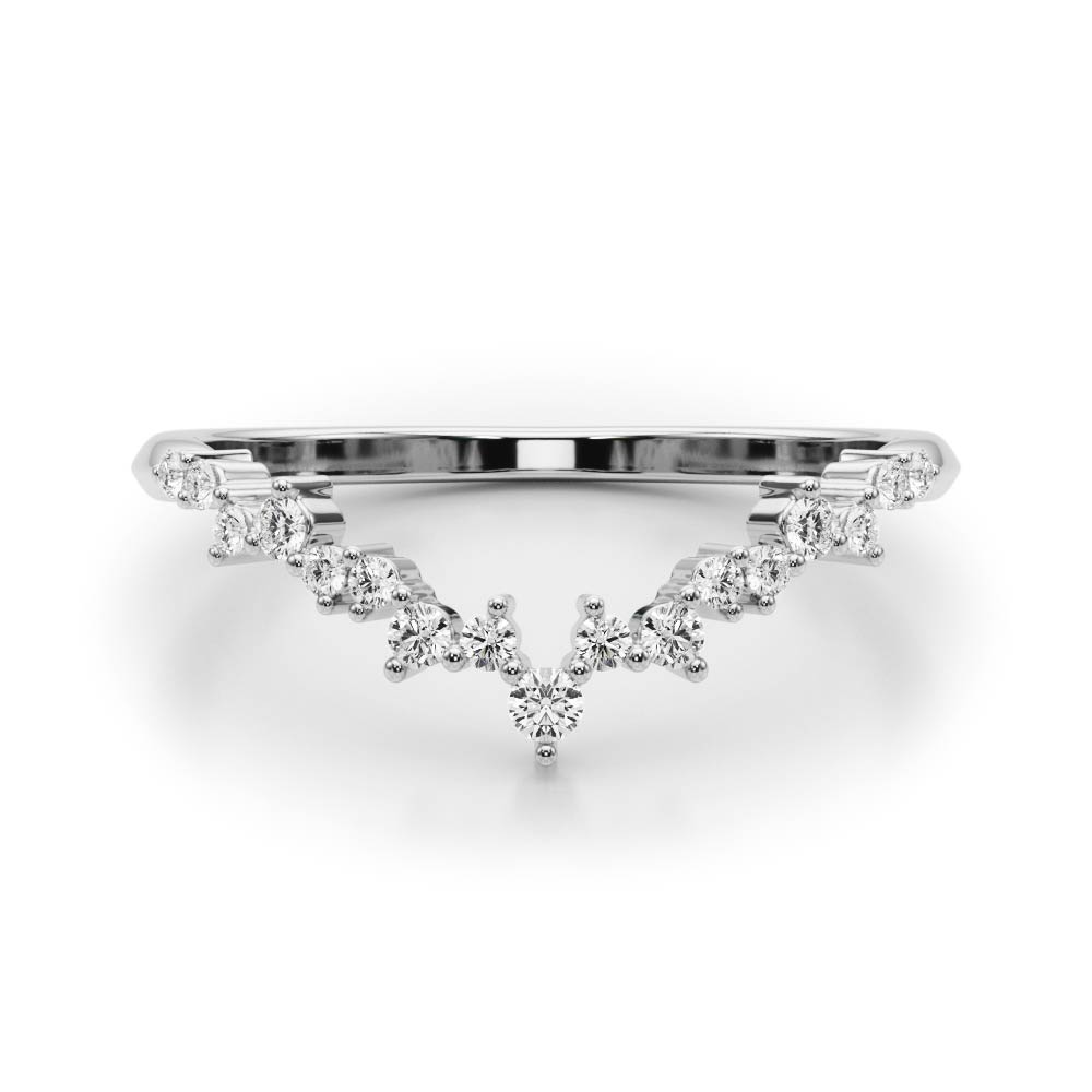 benisla Lab Grown Diamond White Gold Pave set Women's Wedding Ring