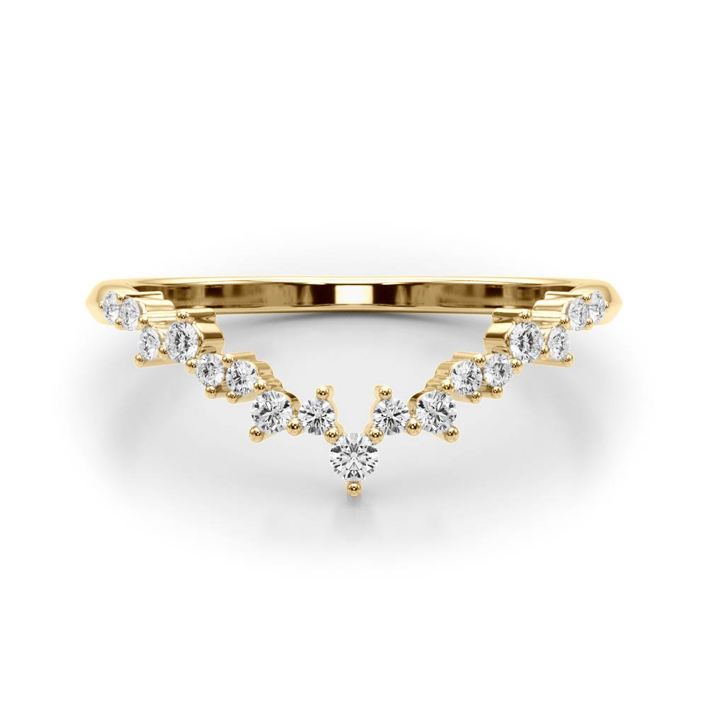 benisla Lab Grown Diamond Yellow Gold Pave set Women's Wedding Ring