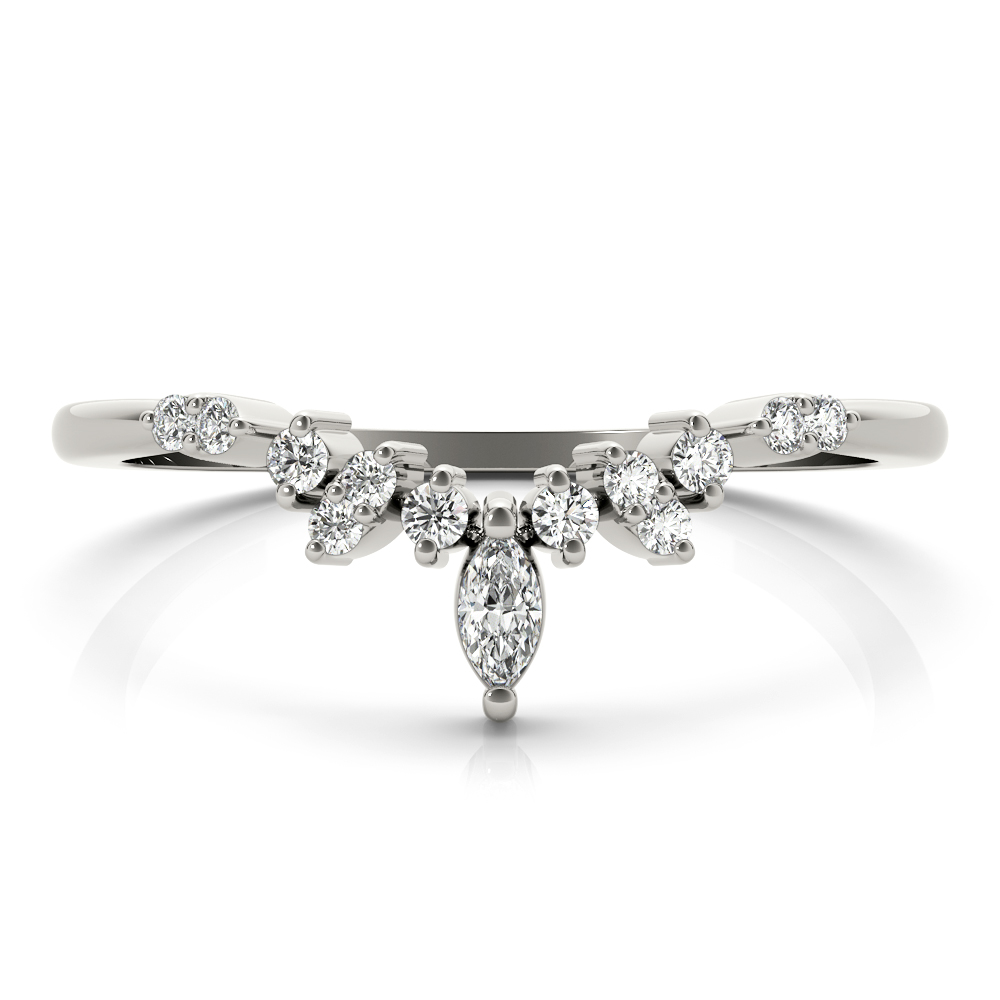 Benisa Natural Diamond White Gold Pave set Women's Wedding Ring