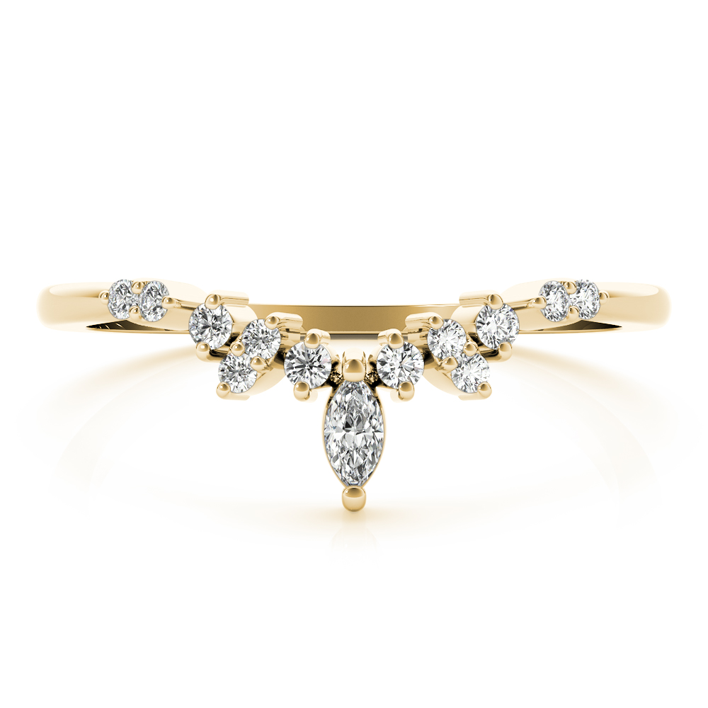 Benisa Natural Diamond Yellow Gold Pave set Women's Wedding Ring